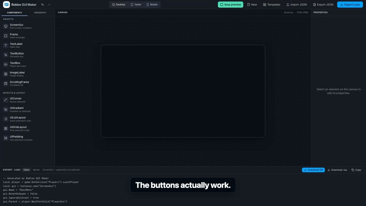 Roblox GUI Maker gallery image