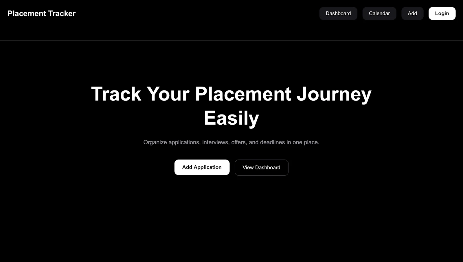 Placement Tracker screenshot 2