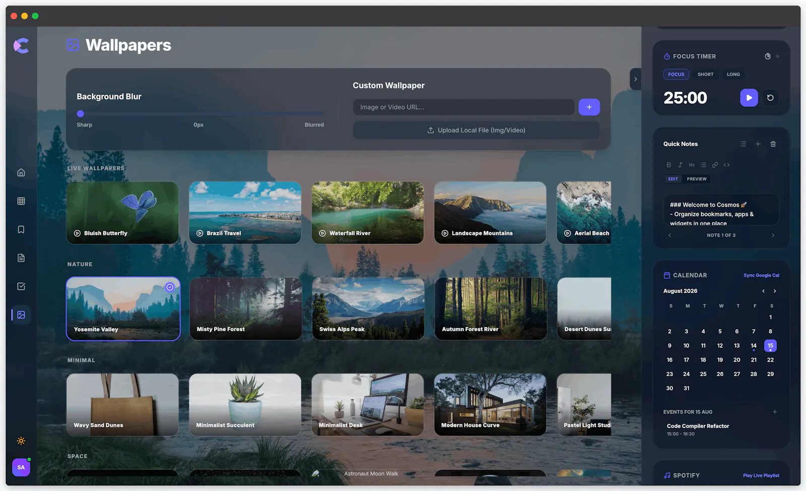 Cosmos : New Tab screenshot 6