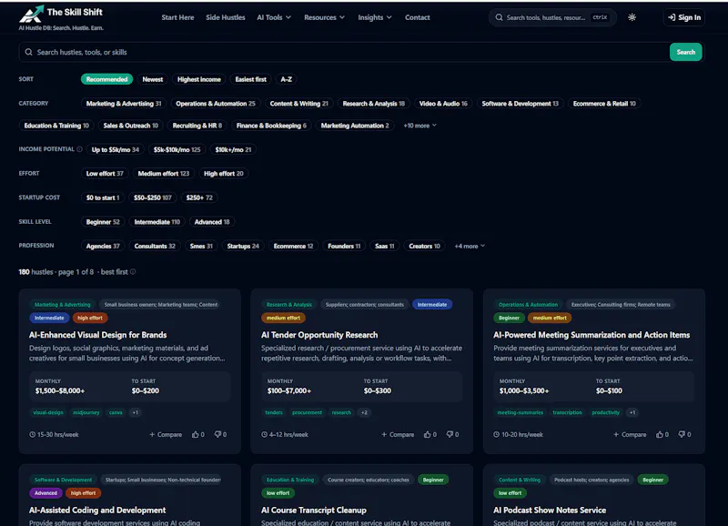 https://theskillshift.com screenshot 8