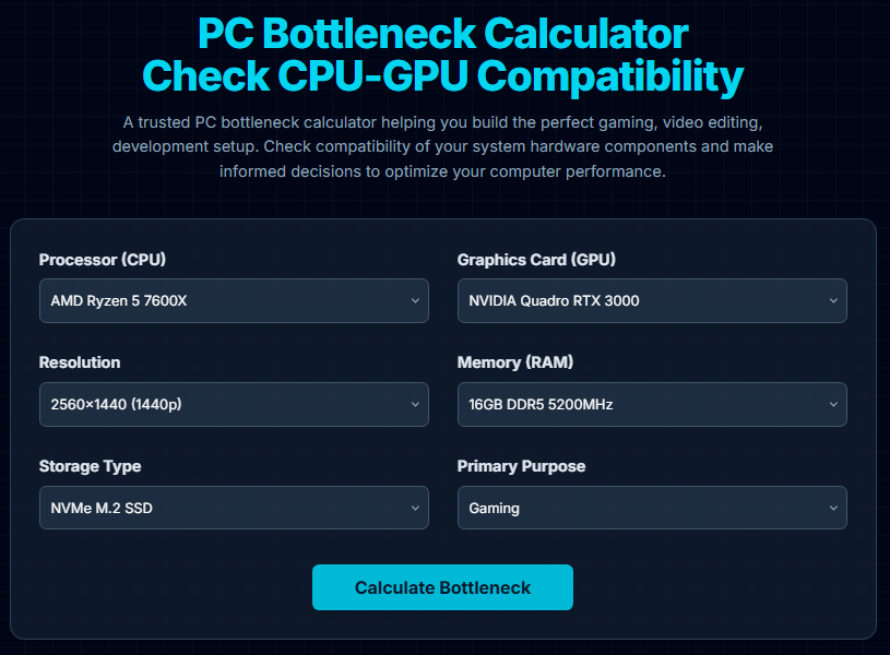 isitBOTTLENECKED  - Main product screenshot demonstrating key features and user interface