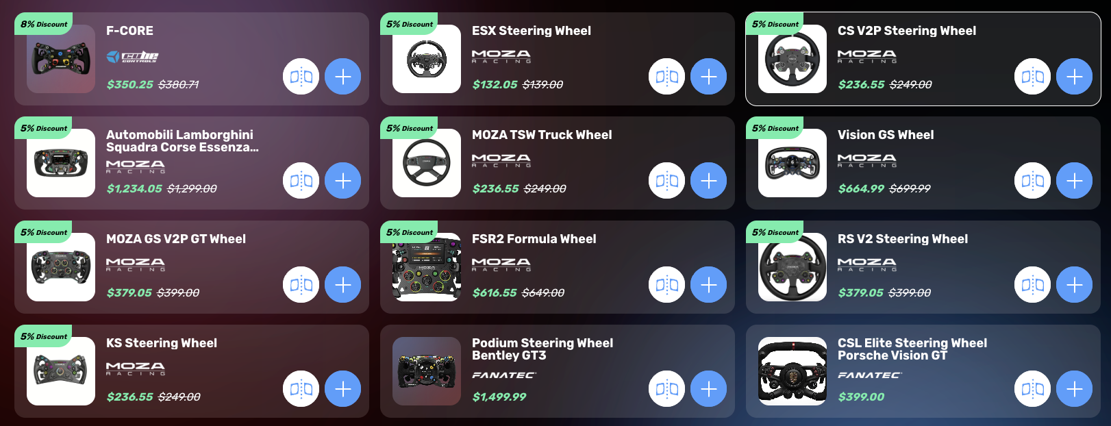 Hazır Set Sim - Sim Rig Builder - Akıllı Seçici Sistemi ile Hayalinizdeki Sim Yarış Teçhizatını Oluşturun medya 6