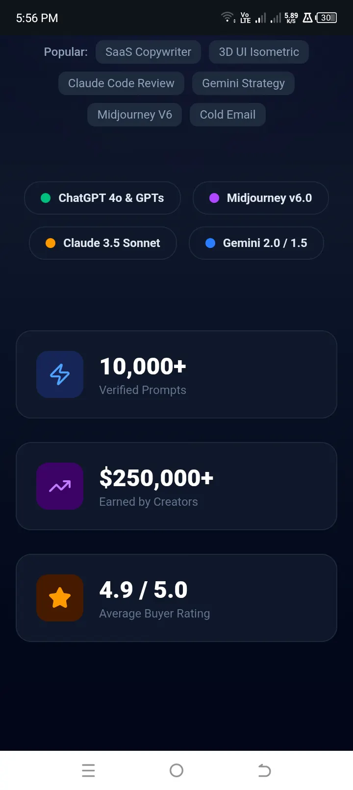 Promptlyx screenshot