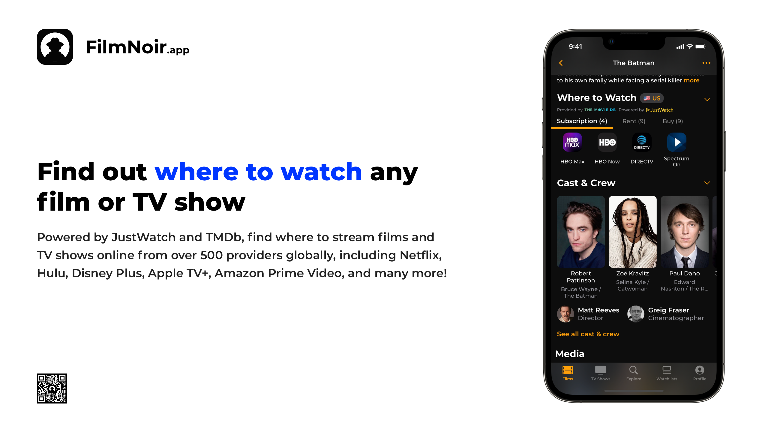 FilmNoir: Film & TV Show Tracker media 2