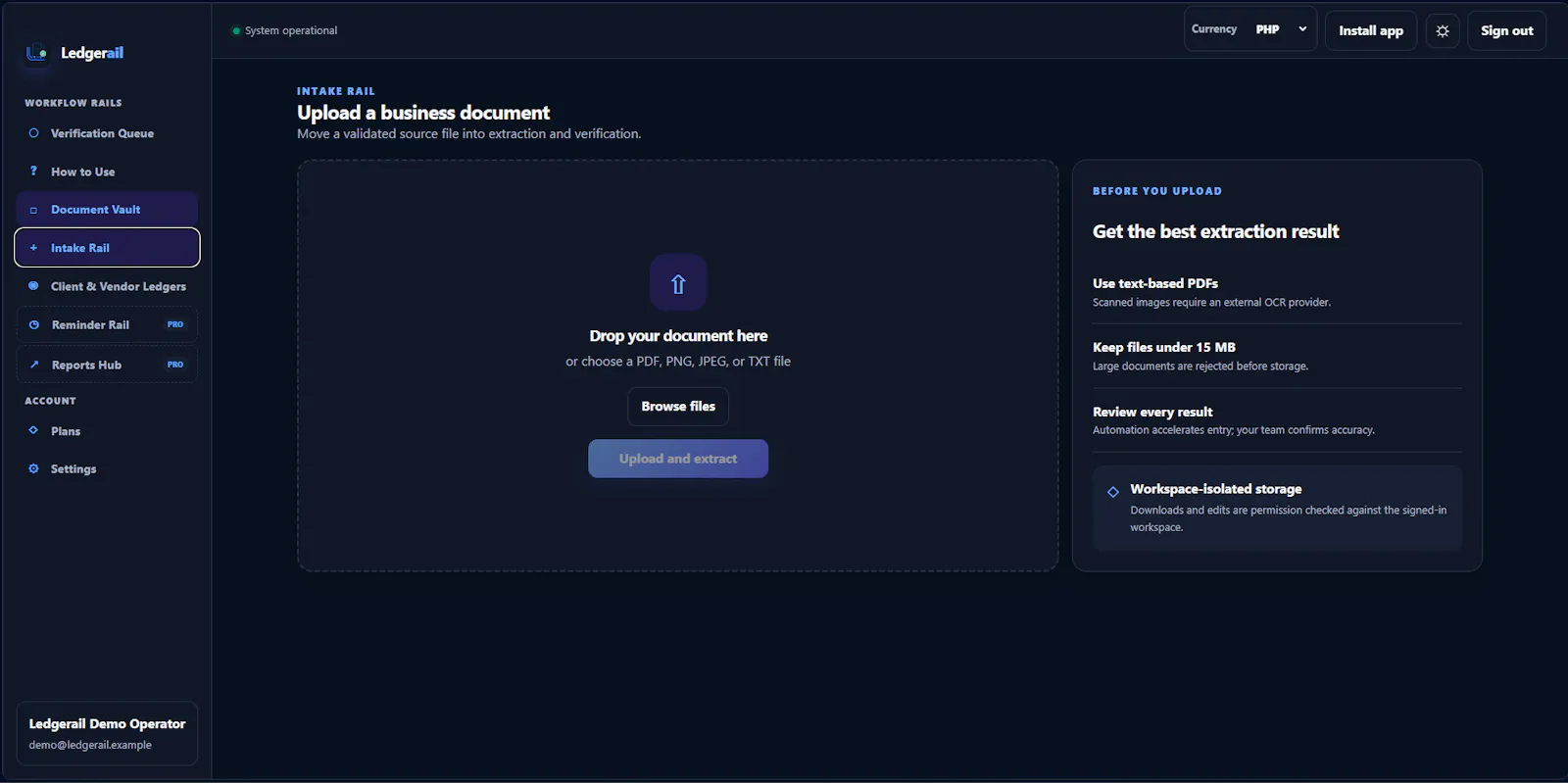 Ledgerail screenshot 8