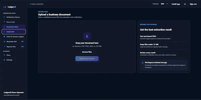 Ledgerail screenshot 8
