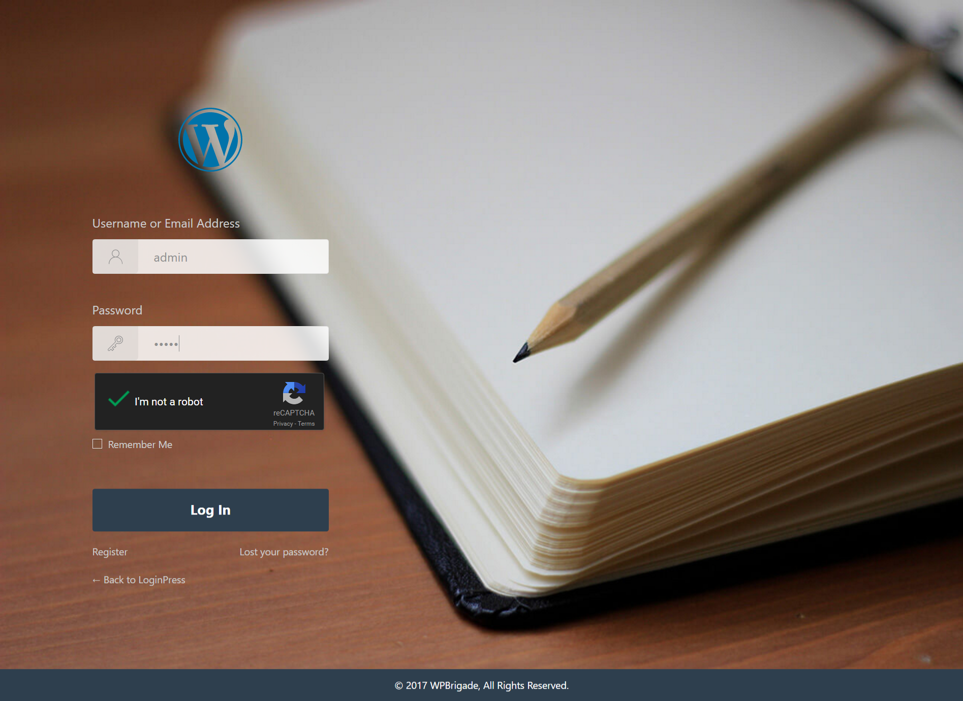 LoginPress gallery image