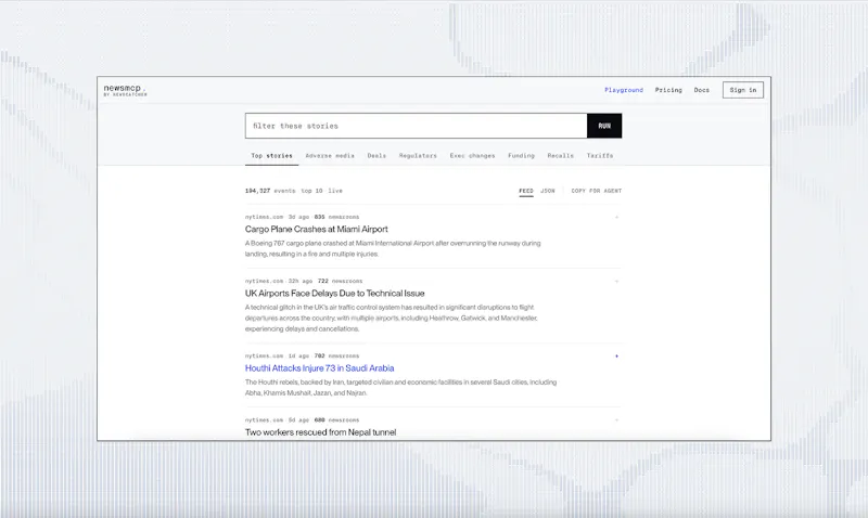 NewsMCP screenshot 2