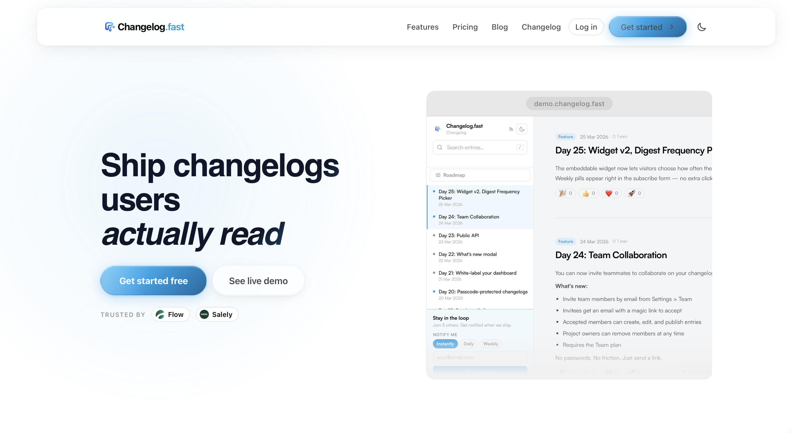 Changelog.fast gallery image