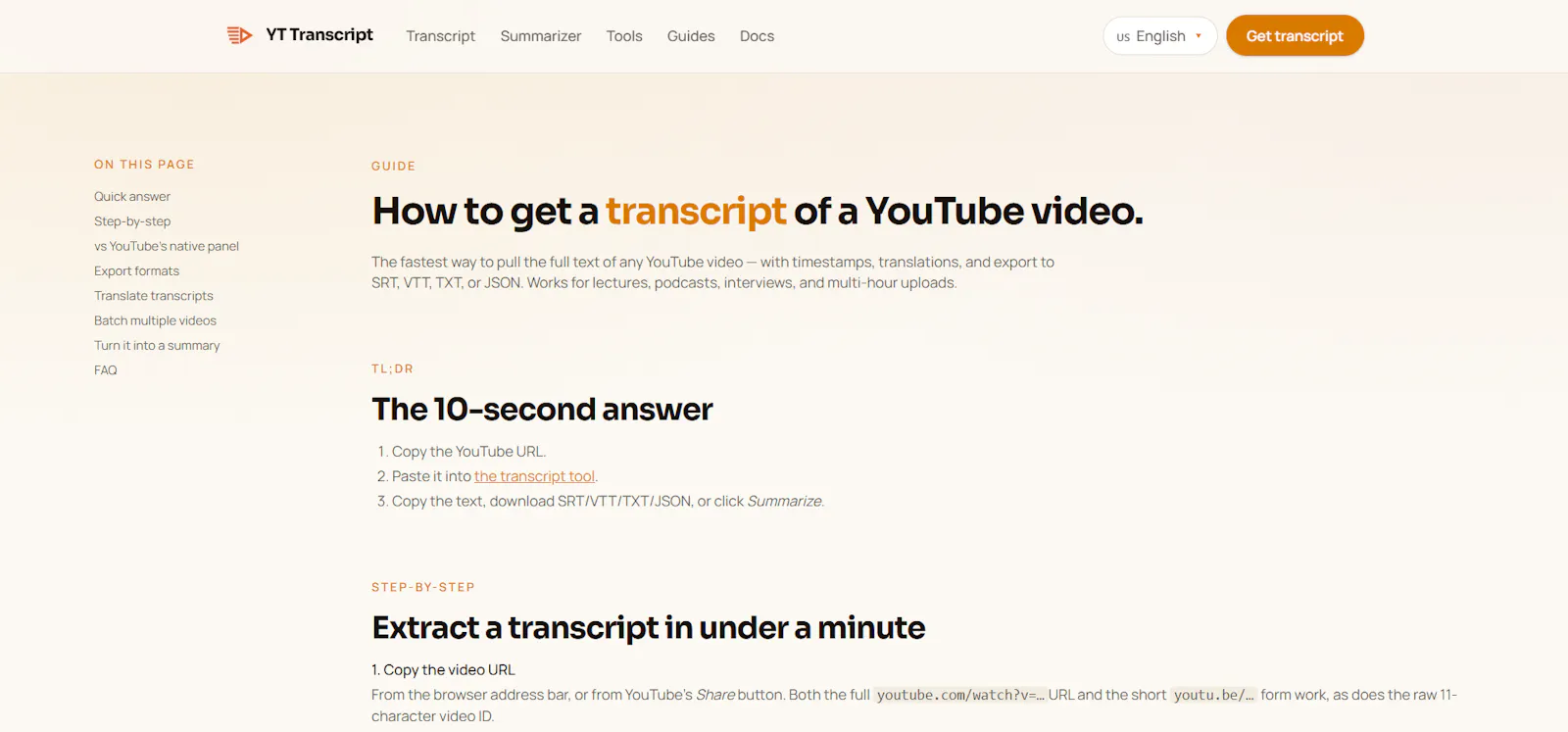 YouTubeGetTranscript screenshot 4