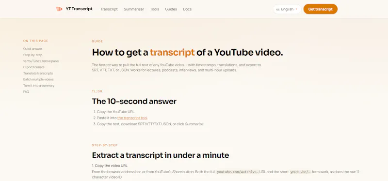 YouTubeGetTranscript screenshot 4