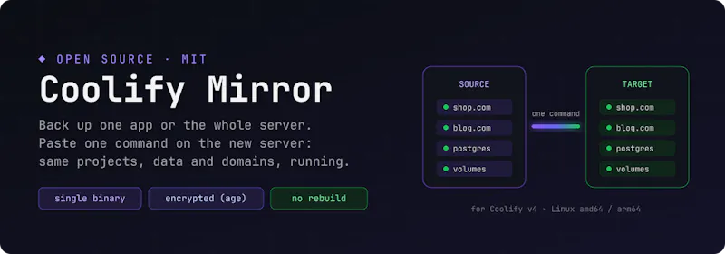 Coolify Mirror screenshot 1