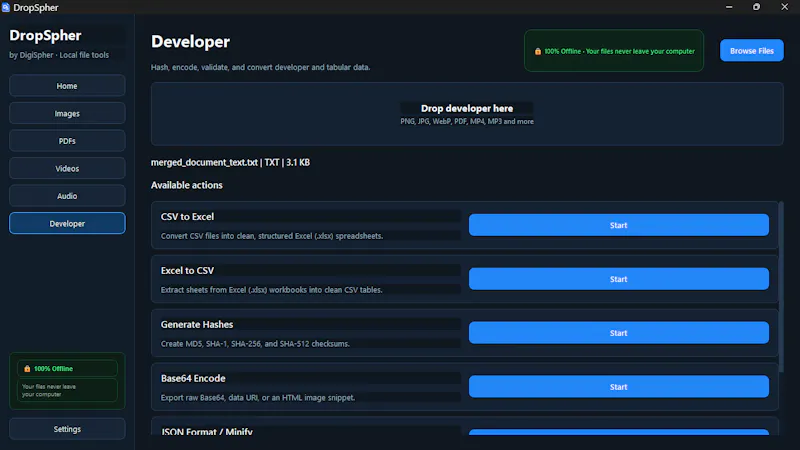 DropSpher File Converter screenshot 3