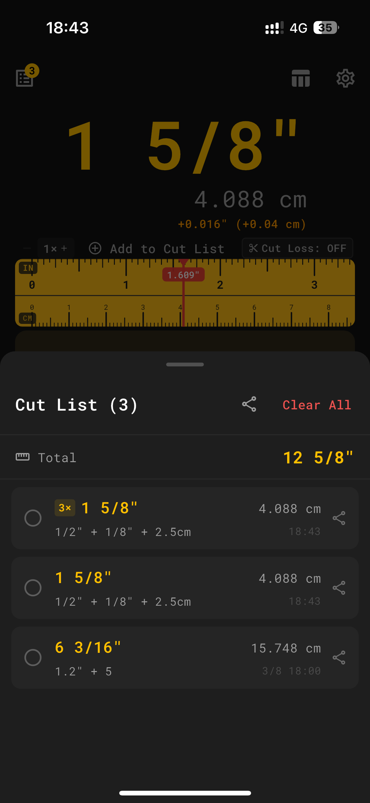 Fraction Calculator: Inch & CM gallery image