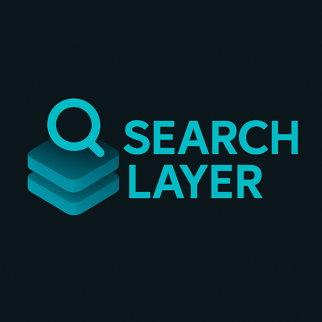 SearchLayer - Product Hunt launch logo and brand identity