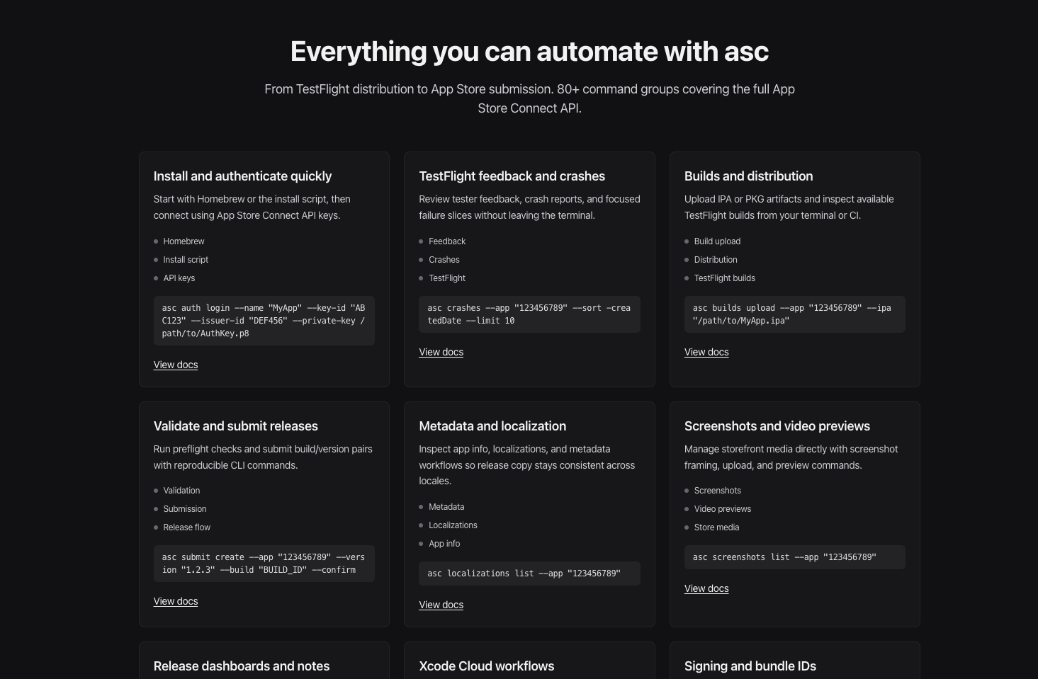 App Store Connect CLI gallery image
