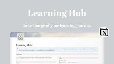 Learning Hub Notion Template gallery image