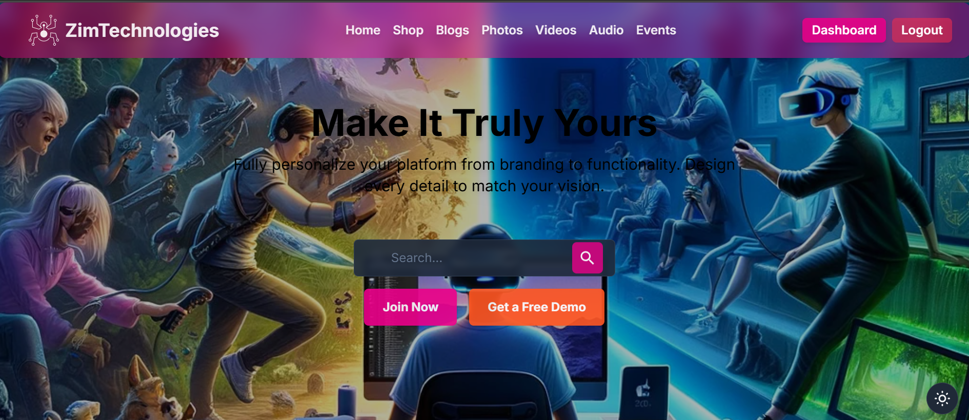 وسائط zimtechnologies - الكل في واحد وسائل الإعلام ومنصة التجارة الإلكترونية. 1
