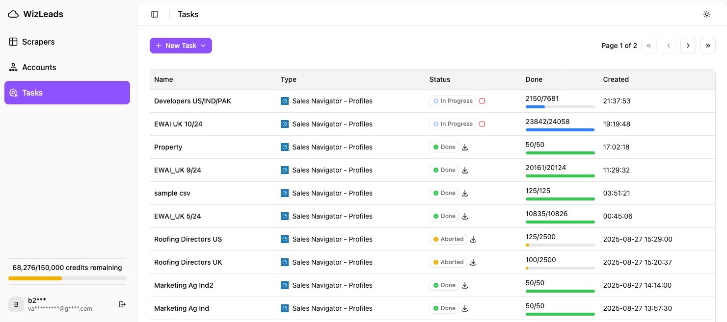 WizLeads - Main product screenshot demonstrating key features and user interface