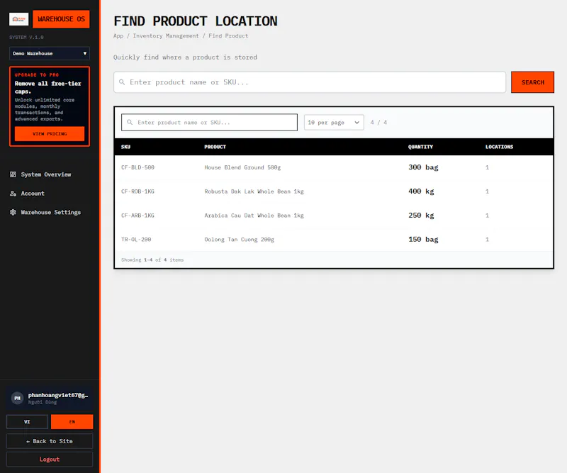 Warehouse OS screenshot 23