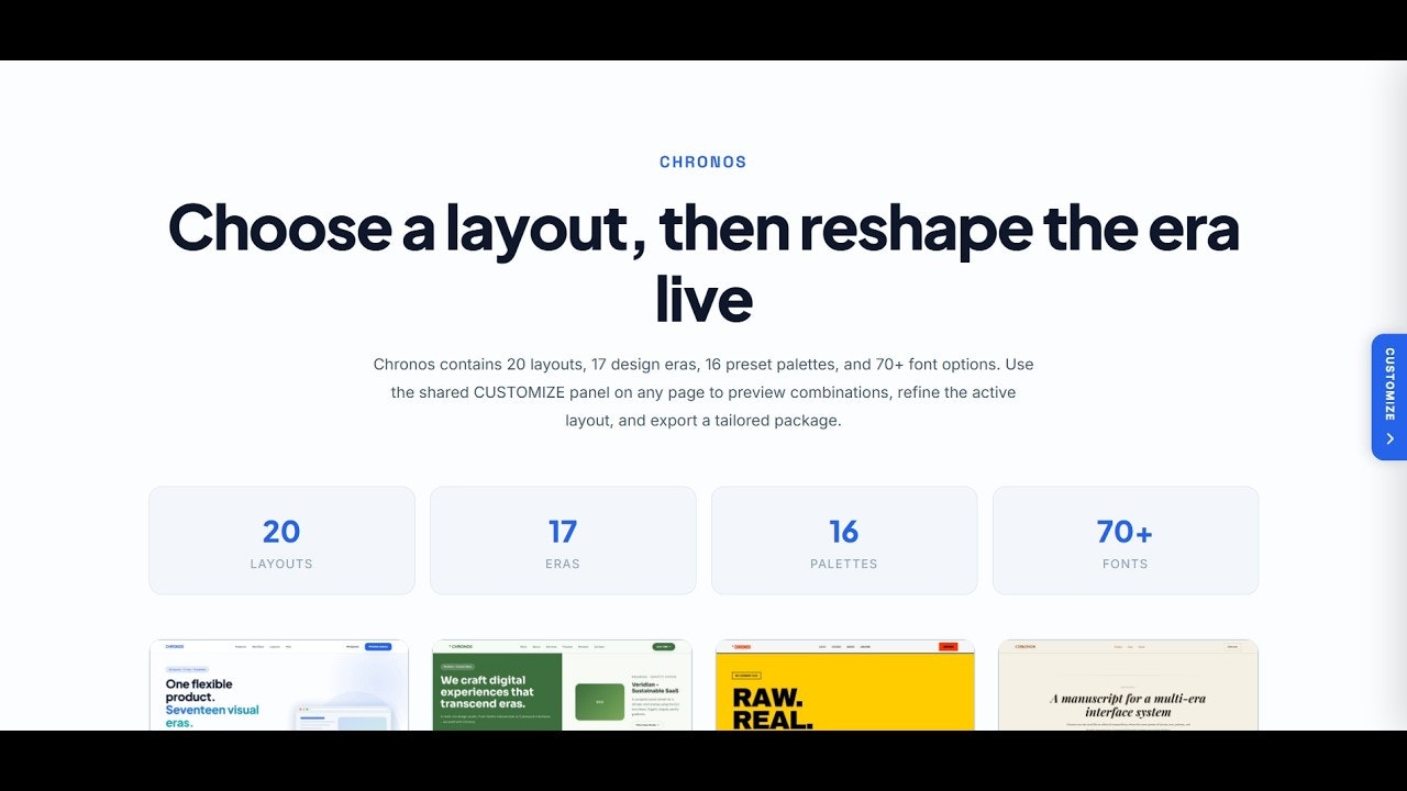 Chronos - Multi-Era HTML Template System gallery image