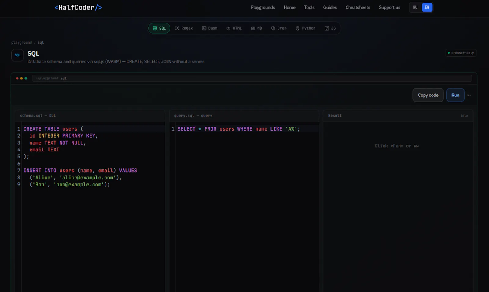 HalfCoder screenshot 2