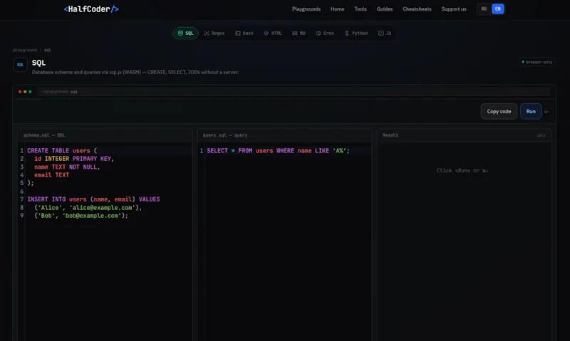 HalfCoder screenshot 2