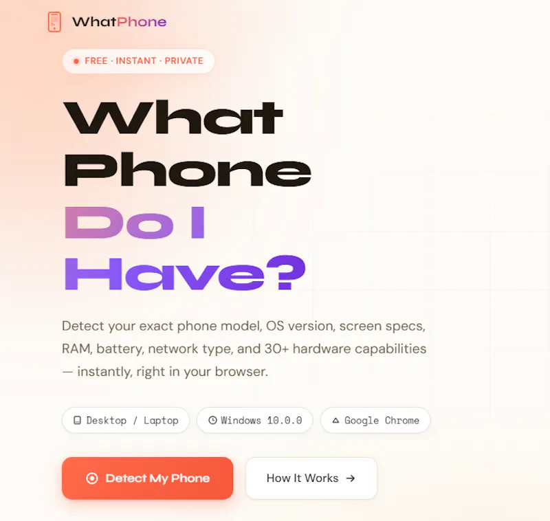 What Phone Do I Have? screenshot 1