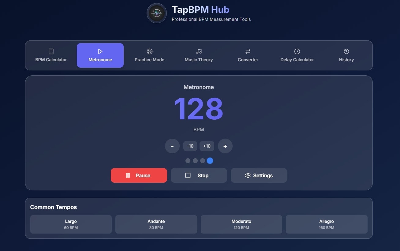 TapBPM Hub — A modern tap tempo toolkit gallery image