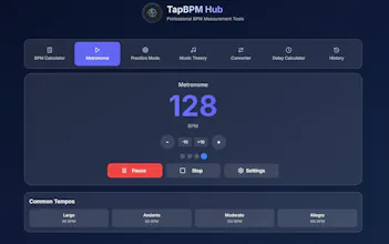 TapBPM Hub — A modern tap tempo toolkit gallery image