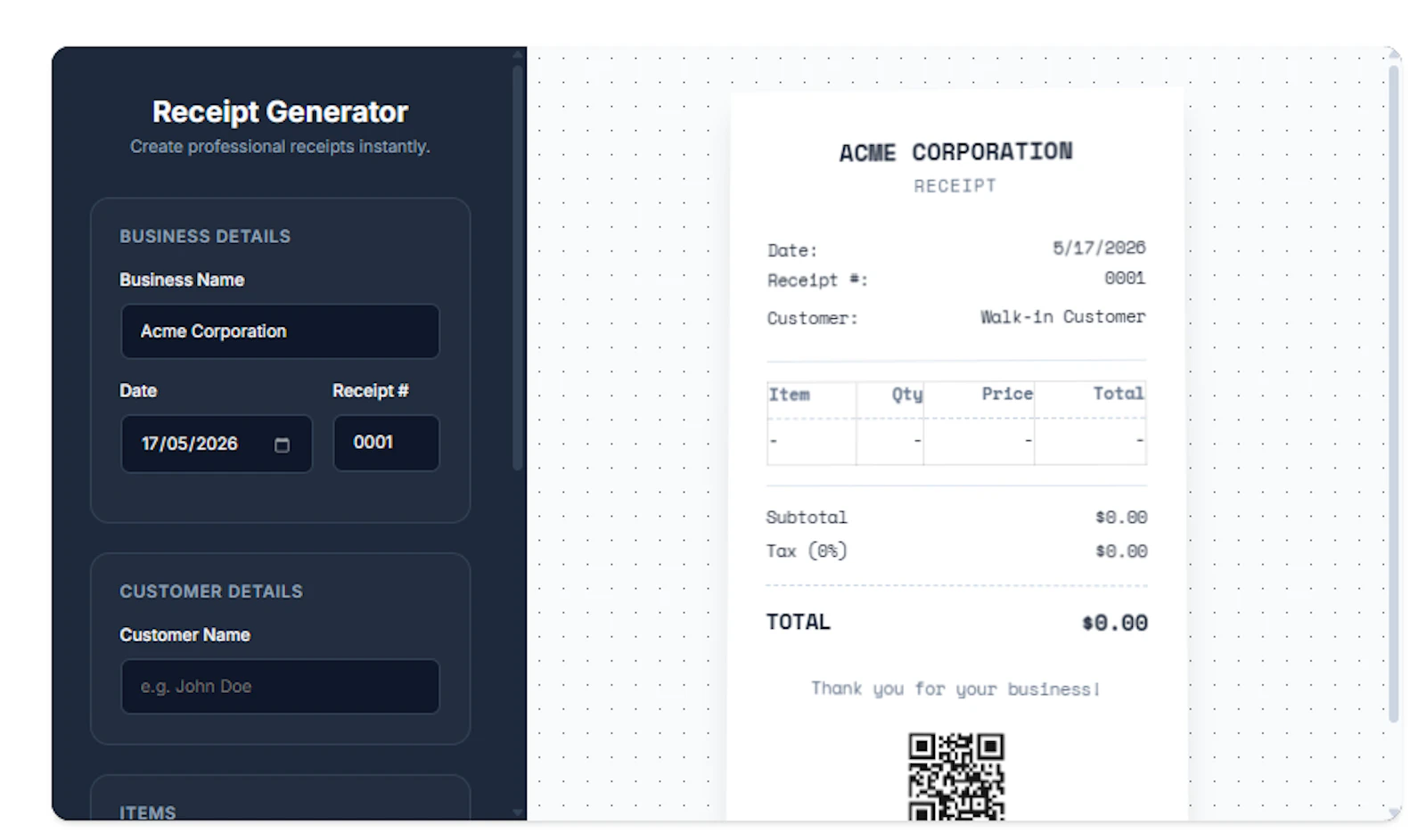Receipt Generator Pro screenshot 2