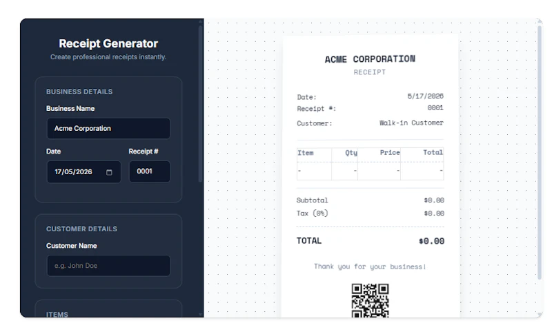 Receipt Generator Pro screenshot 2