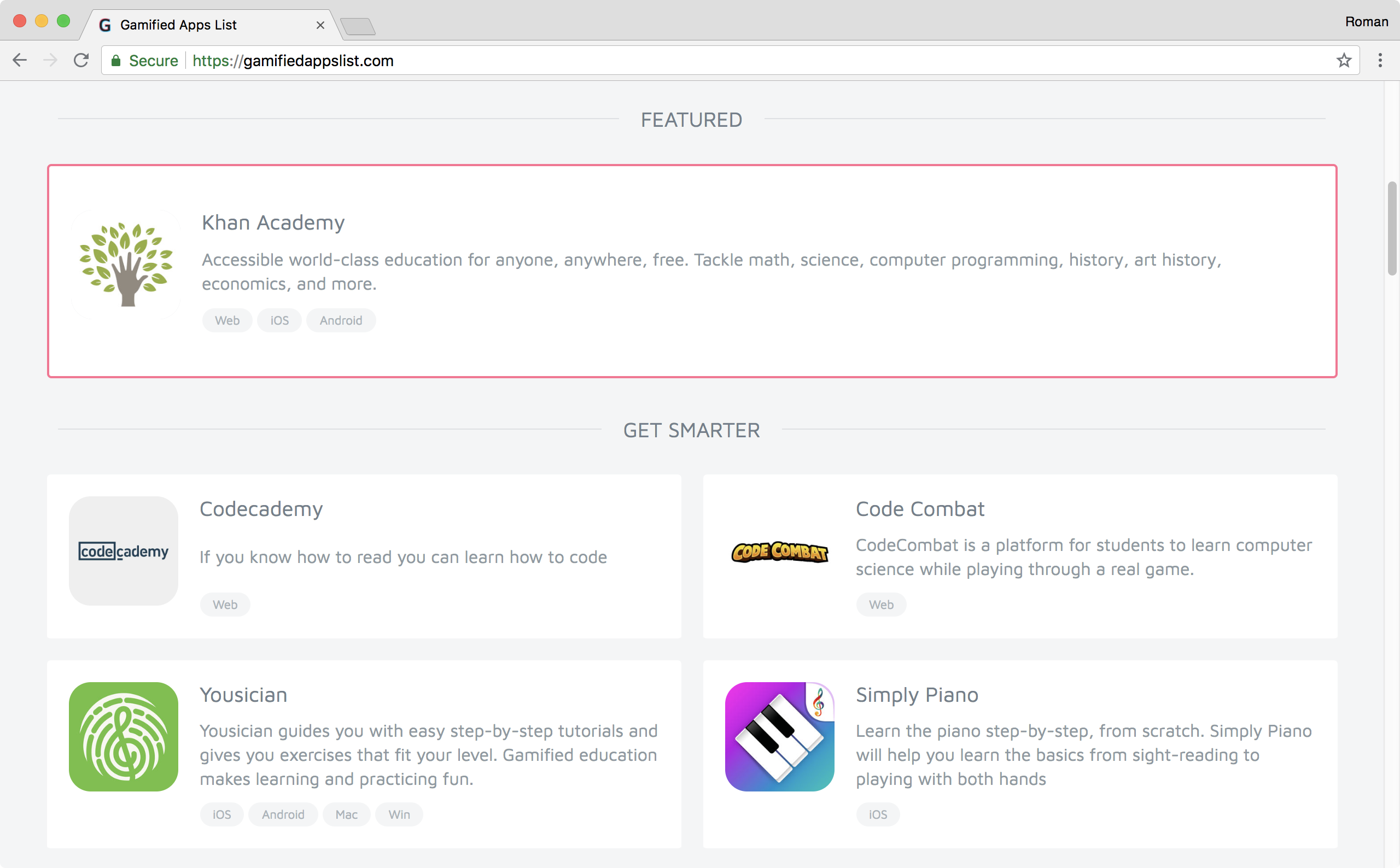 Gamified Apps List gallery image
