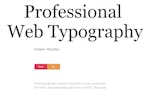 Professional Web Typography image