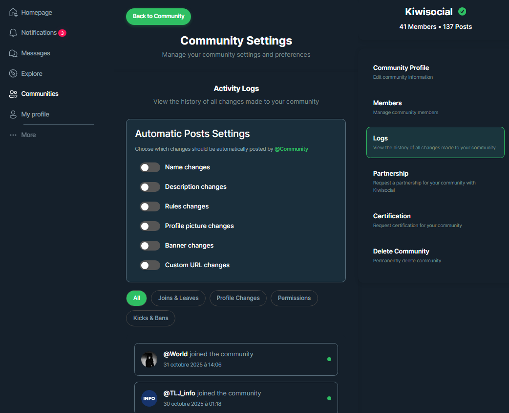 KiwiSocial – French Twitter Clone gallery image