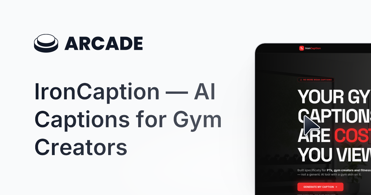 Iron Caption — Gym Captions in Seconds gallery image