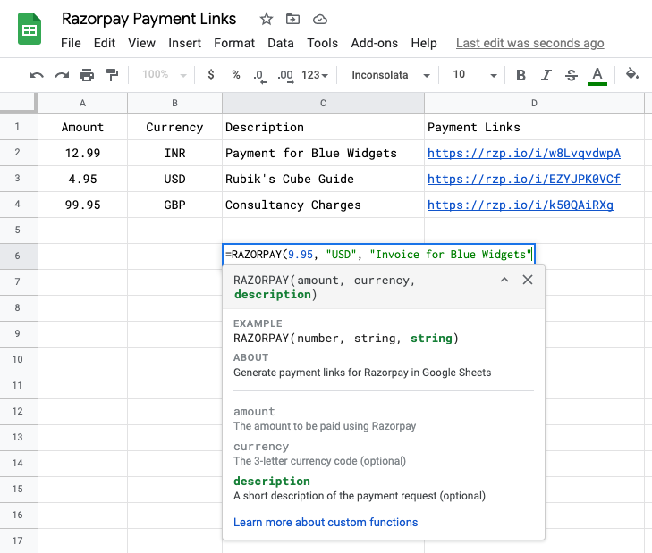 Email Google Spreadsheets Image