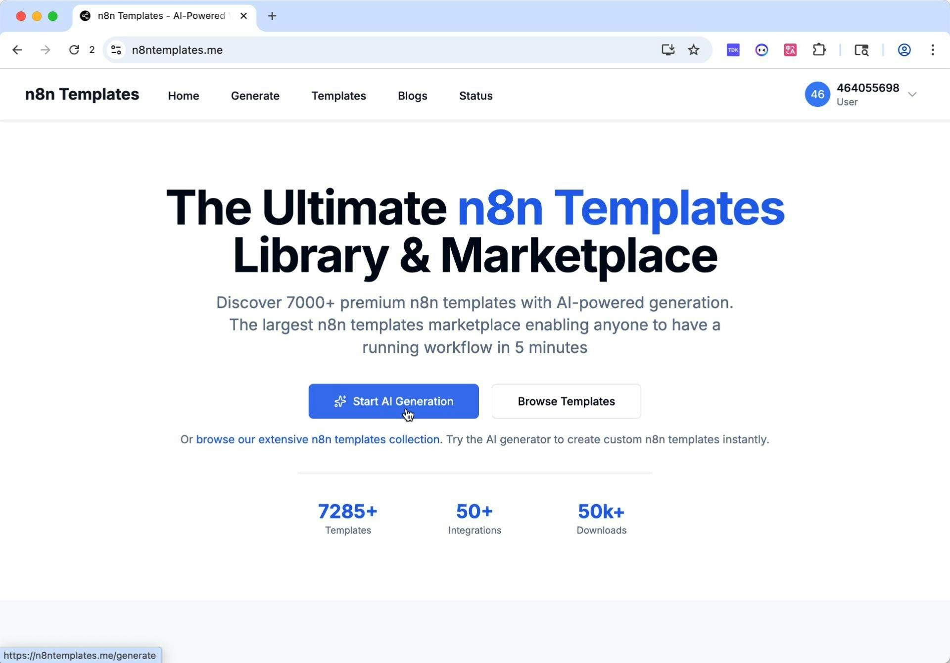 My n8n Templates gallery image