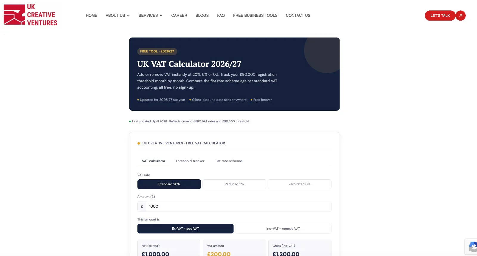 UK VAT Calculator gallery image