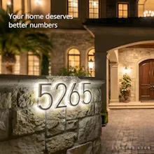 Singeee Solar Backlit LED House Number gallery image