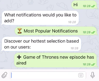 Notifications Bot for Telegram