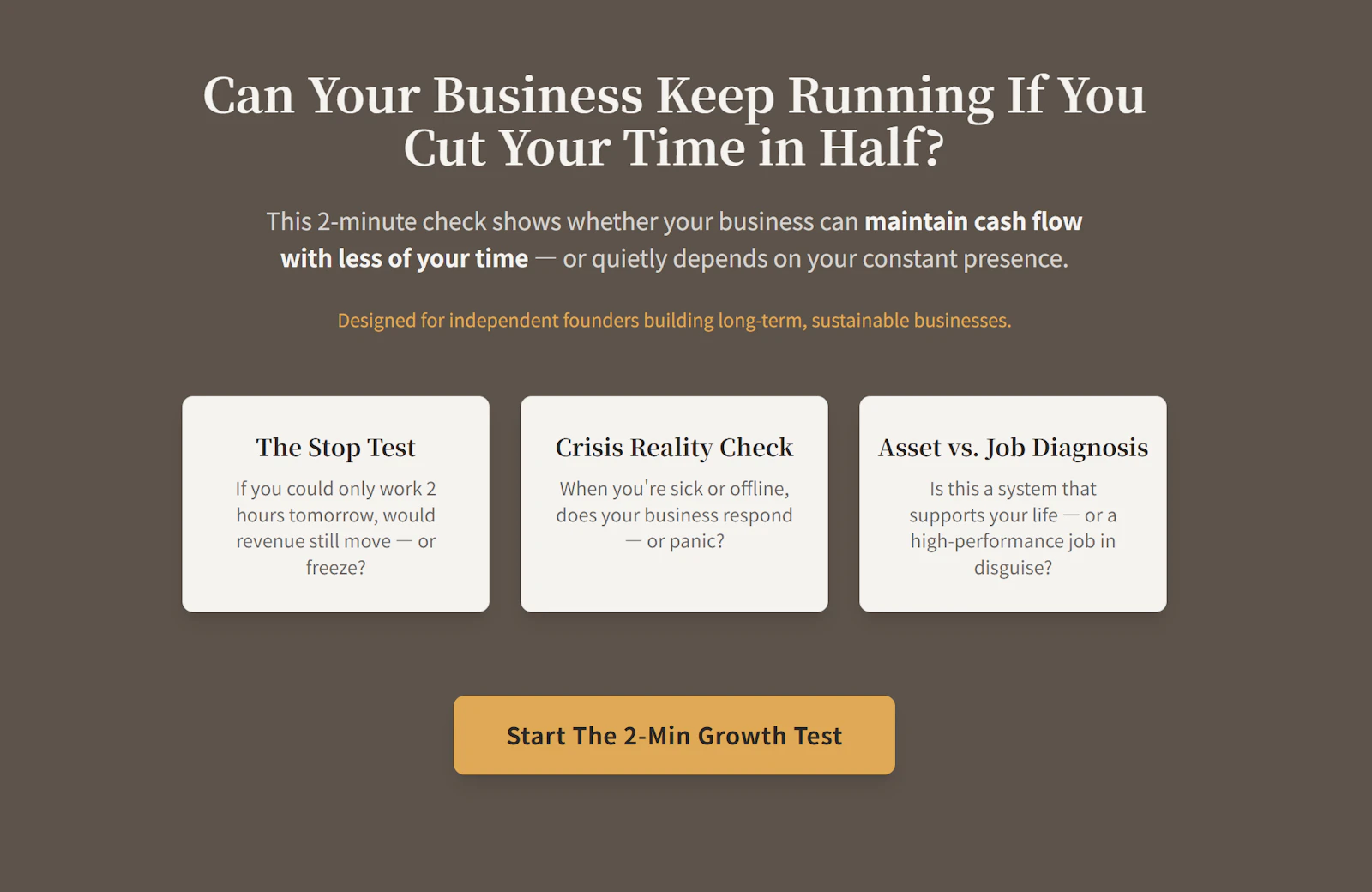 Founder Growth Test screenshot 1