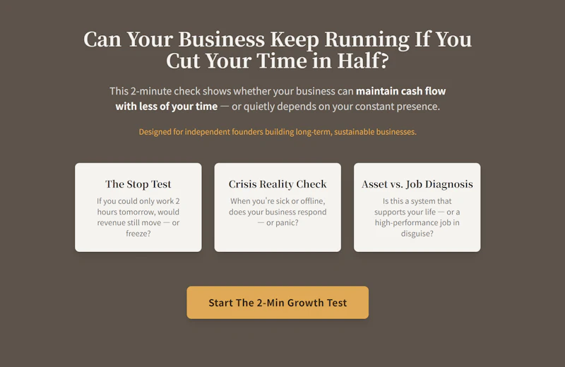 Founder Growth Test screenshot 1