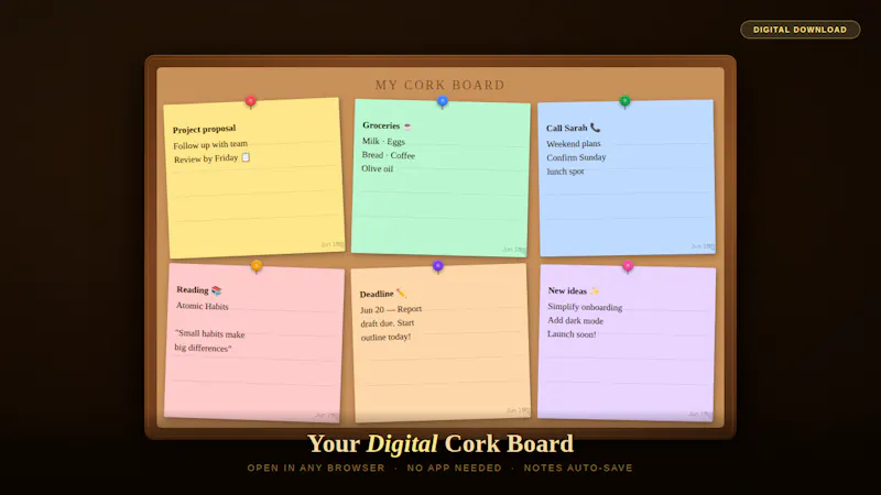 Digital Cork Board Bundle screenshot 1