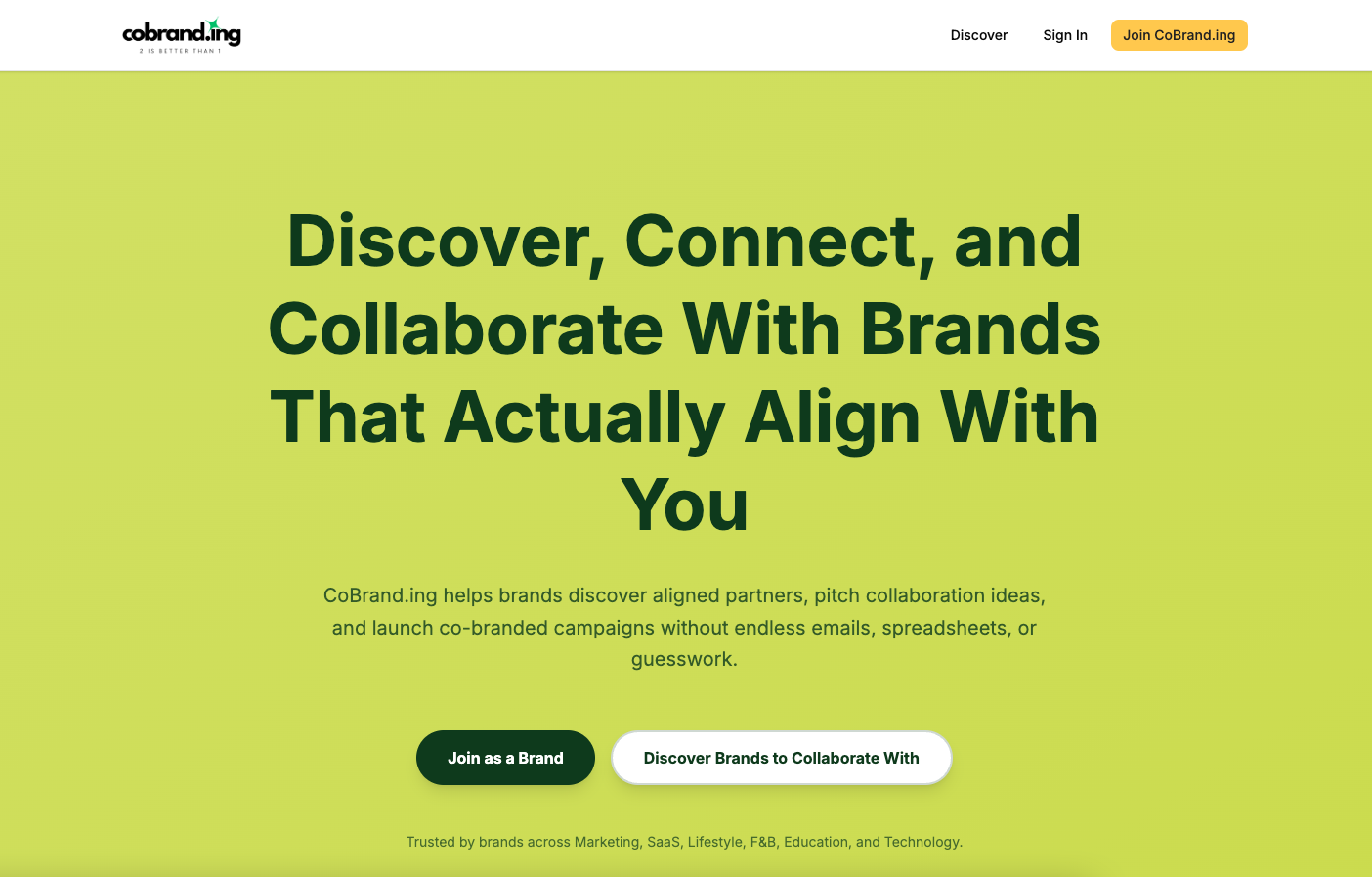 CoBrand.ing - Screenshot 2 showing product features and functionality
