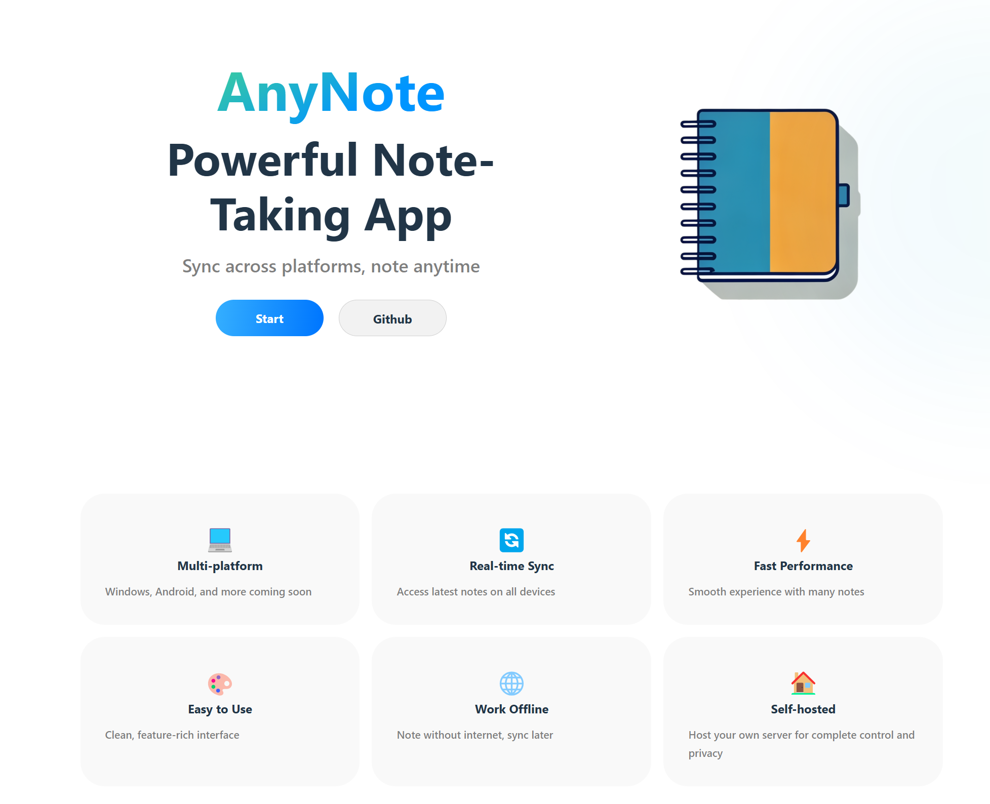 AnyNote Official Website gallery image