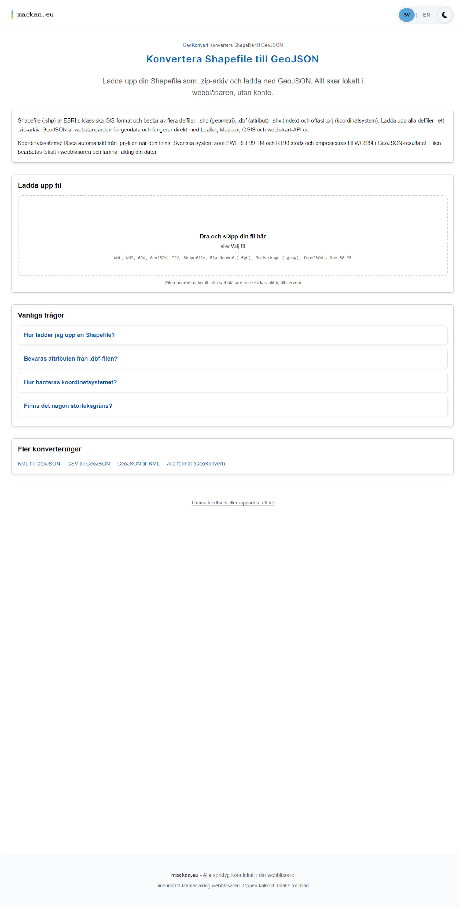 GeoConvert: geodata file converter screenshot 2