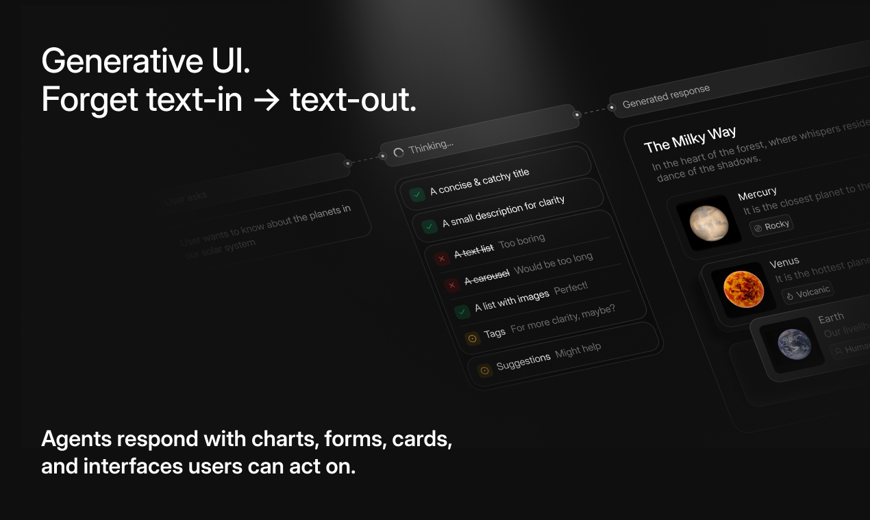 Agent Builder by Thesys - Screenshot 3 showing product features and functionality