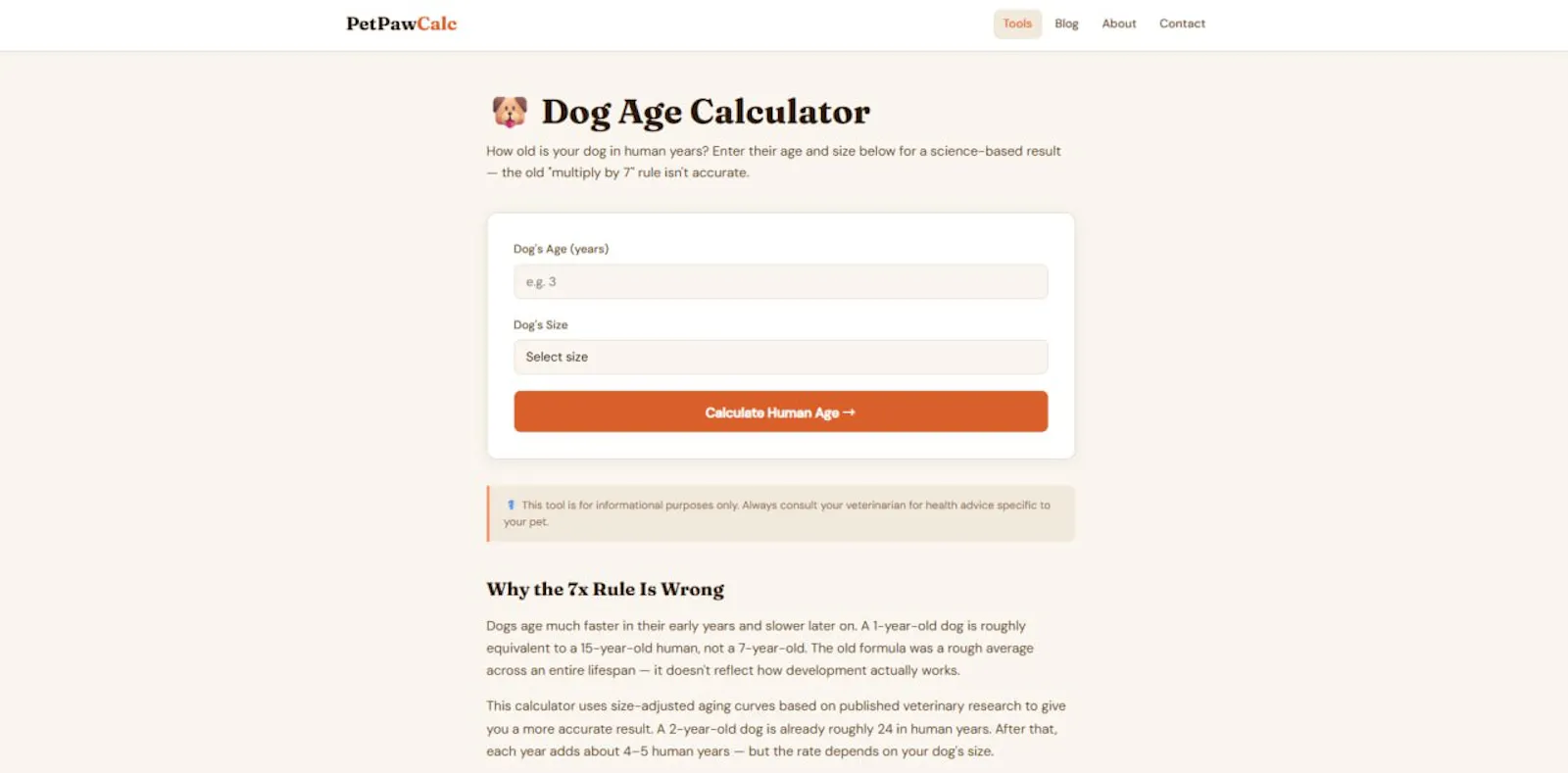 PetPawCalc — Free Pet Calculators screenshot 3