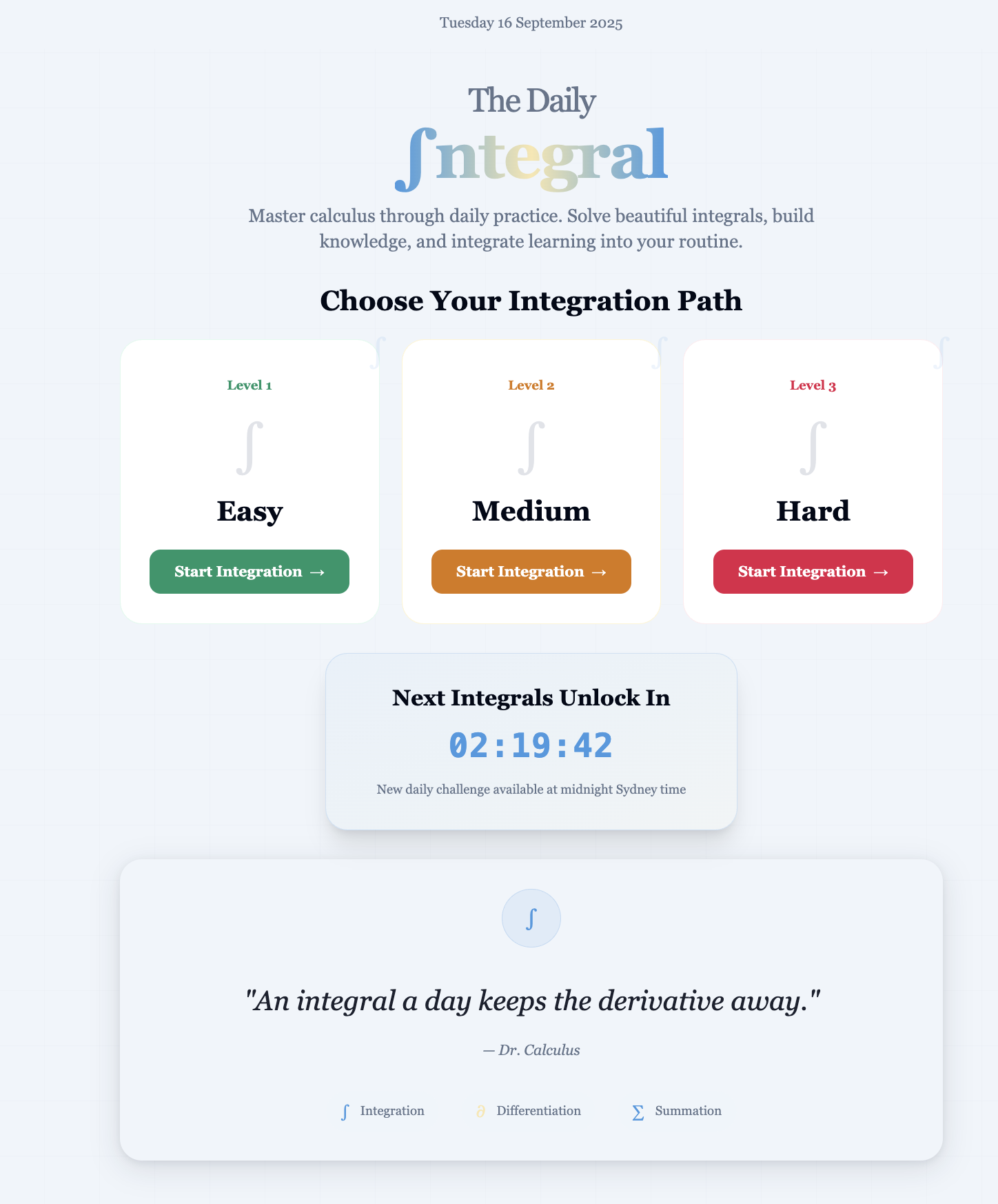 Daily Integral gallery image